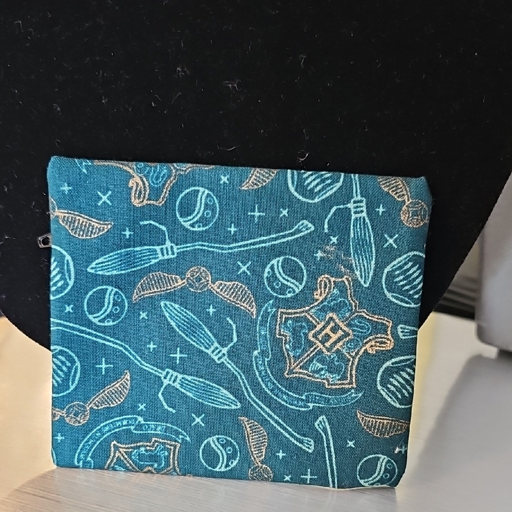 NWOT Teal Quidditch Themed Pouch